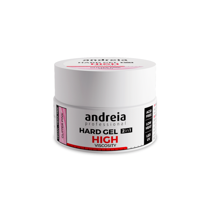 Hard Gel 2 in 1 - Glitter Pink (High viscosity)_1 22G