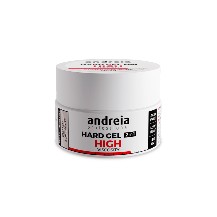 Hard Gel 2 in 1 - Glitter Soft White (High viscosity)_1 22G