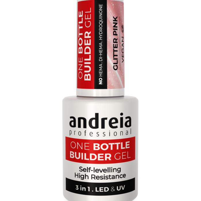 One Bottle Builder Gel 3 in 1 - Glitter Pink (Low viscosity)
