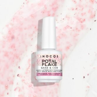 Potal Flake Inocos Branco Leitoso com Flocos Rosa